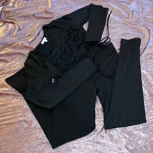 Dollskill black two piece pants set